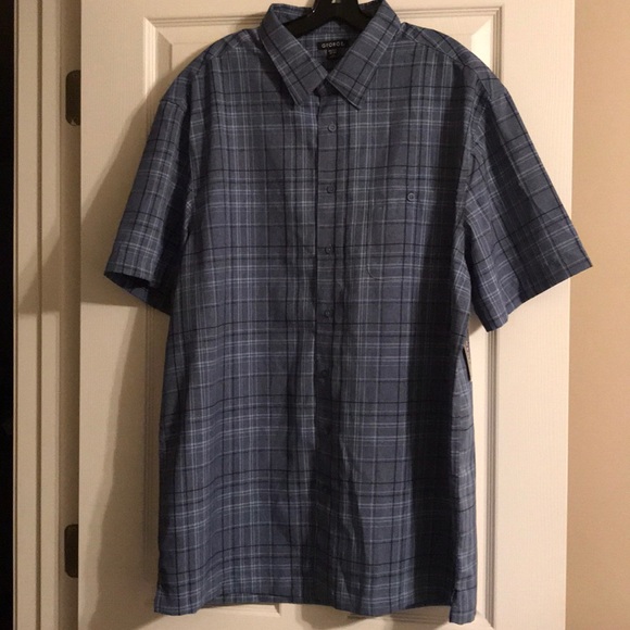 George blue big and tall 2XLT button up shirt - Picture 2 of 4